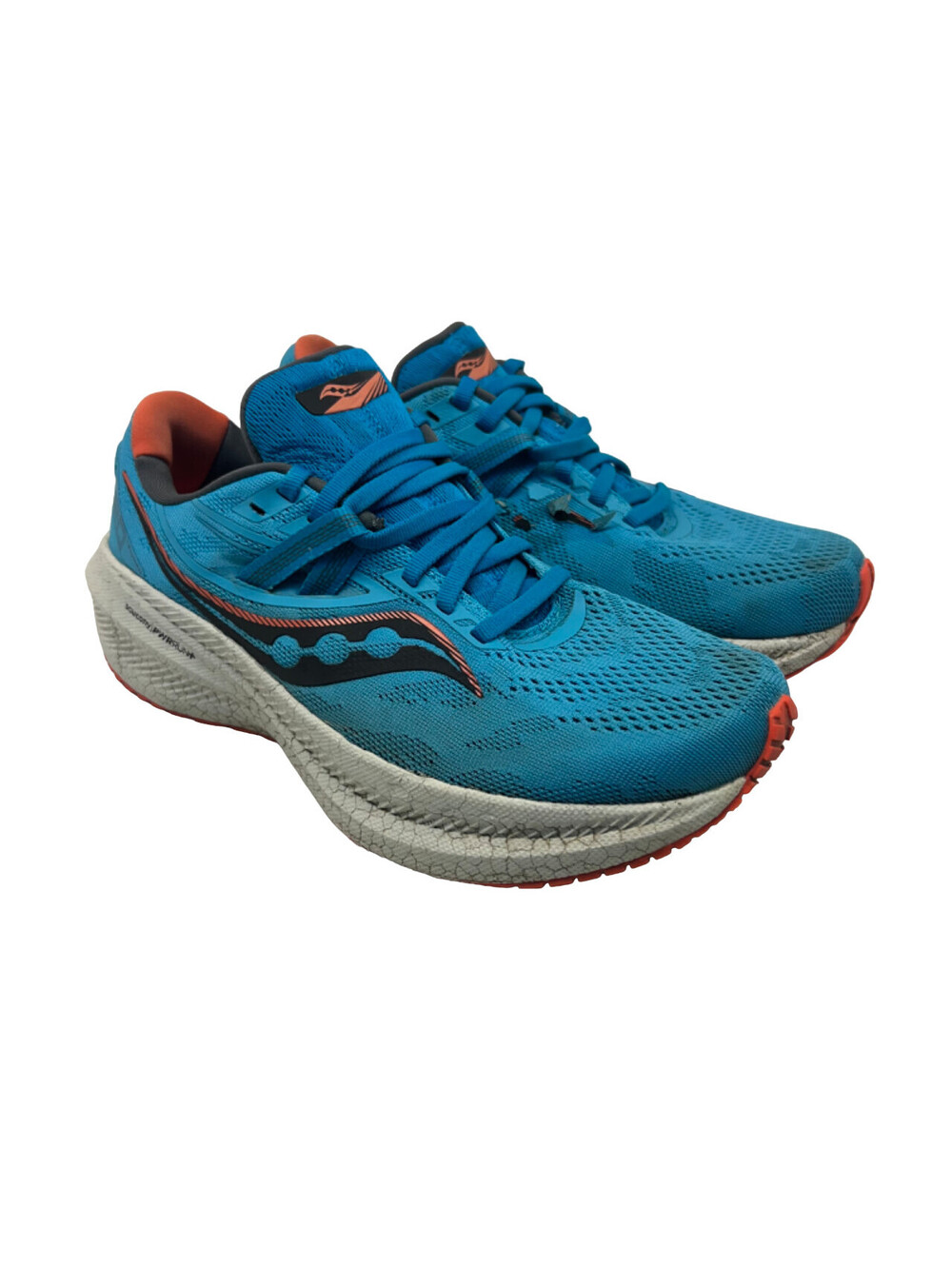 Saucony Women's Triumph 20 Running Sneakers Ocean/Orange Size 8M